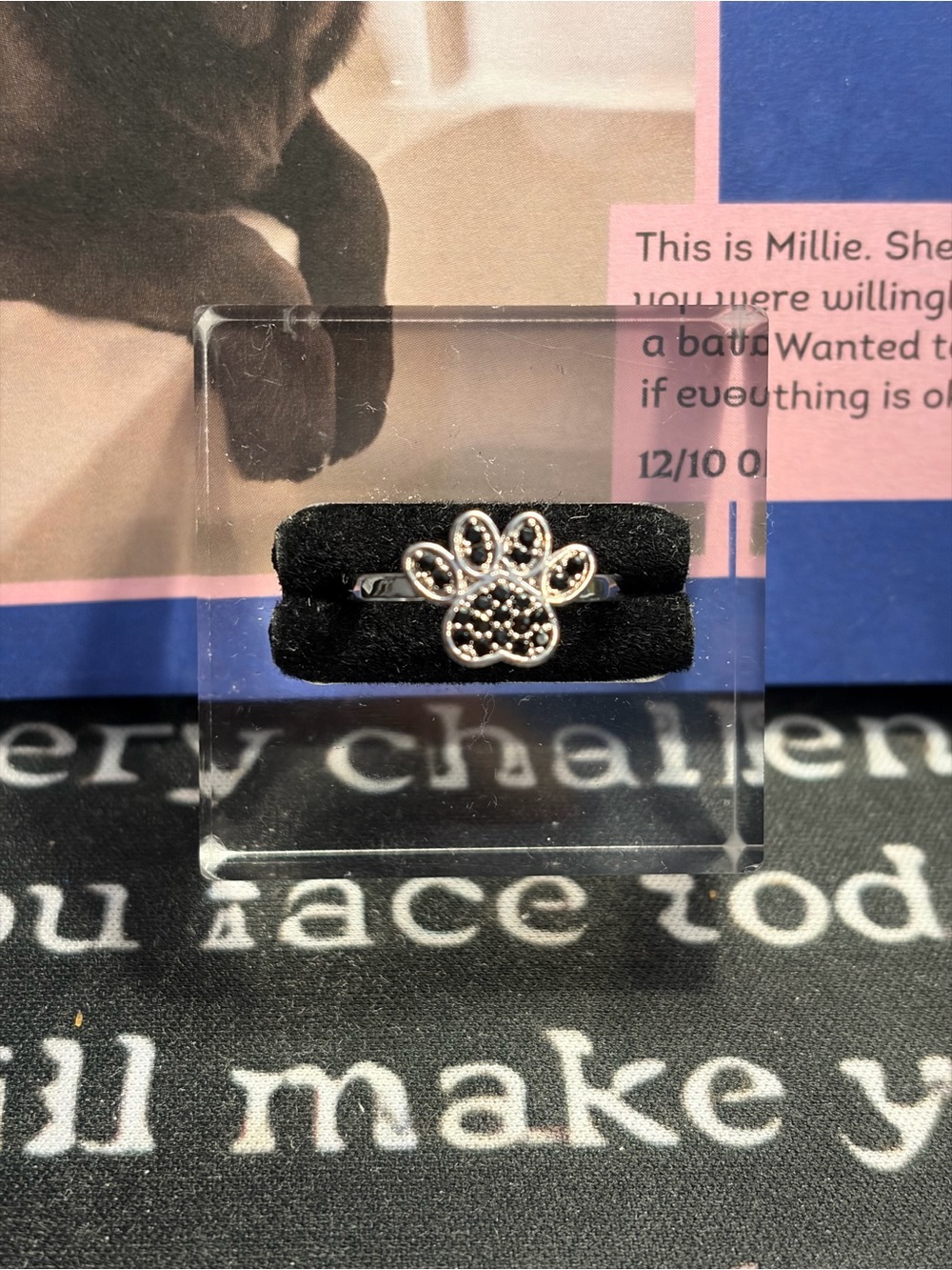 Sterling Paw Print Ring - Silver Women's Jewelry